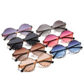 one piece rhinestone 2020 new arrivals ocean color retro fashion shades custom designer luxury metal sunglasses women 36002